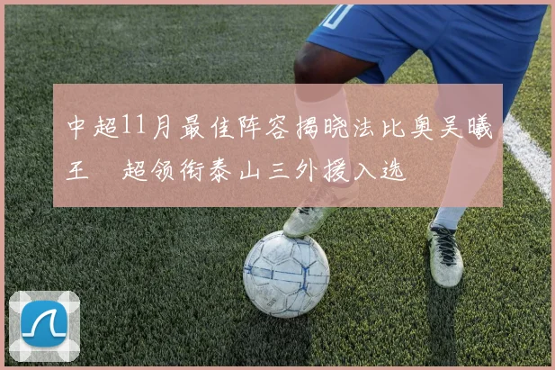 中超11月最佳阵容揭晓法比奥吴曦王燊超领衔泰山三外援入选